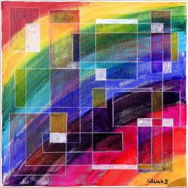 Zyklus Vier Elemente - Ein Regenbogen verbindet (40 x 40 cm) 4730 ret